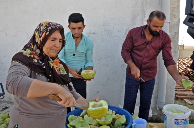 Çorum’da kavun pekmezi yapıldı