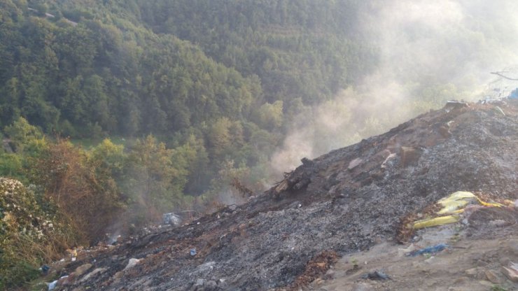 Kastamonu’da çöplük alanda yangın