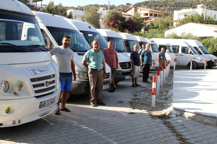 Datçalı servis minibüsleri tüm tedbirleri aldı