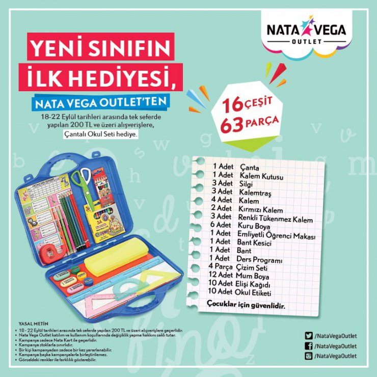 Okula dönüş hediyesi Nata Vega’dan