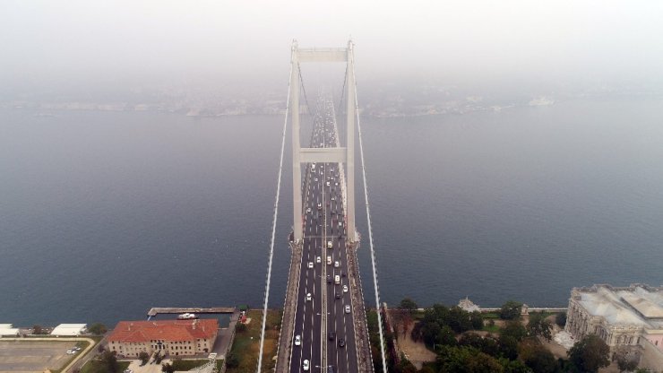 Altunizade’de oluşan trafik yoğunluğu havadan görüntülendi