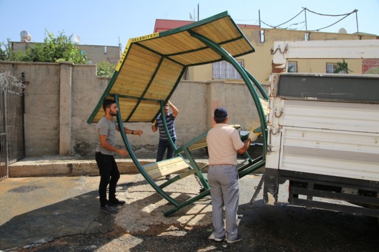 Siirt belediyesinden okul, cami ve kurumlara kamelya desteği