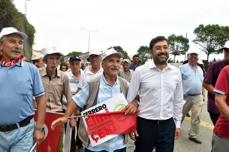 Başkan Hazinedar "Fındık için Adalet" yürüyüşüne katıldı