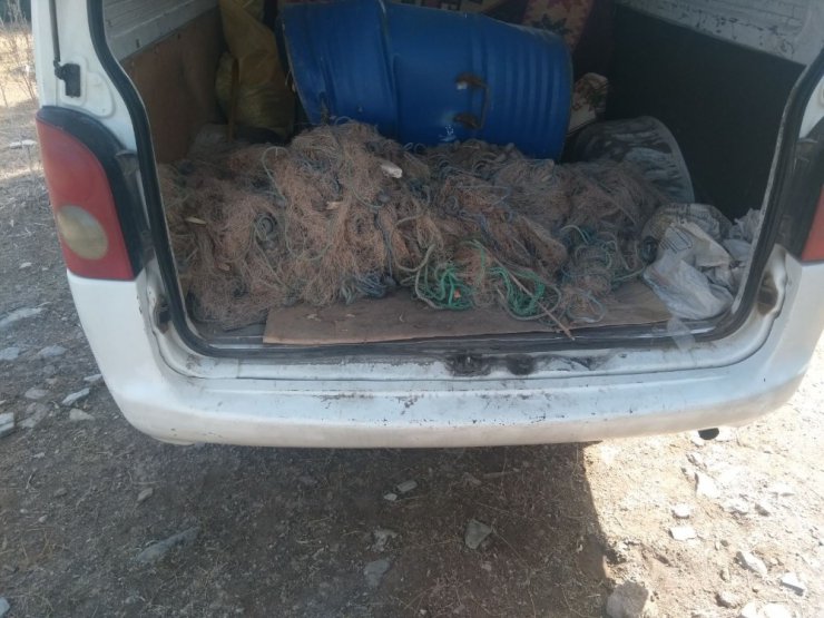Milas’ta balık ağı hırsızı kıskıvrak yakalandı