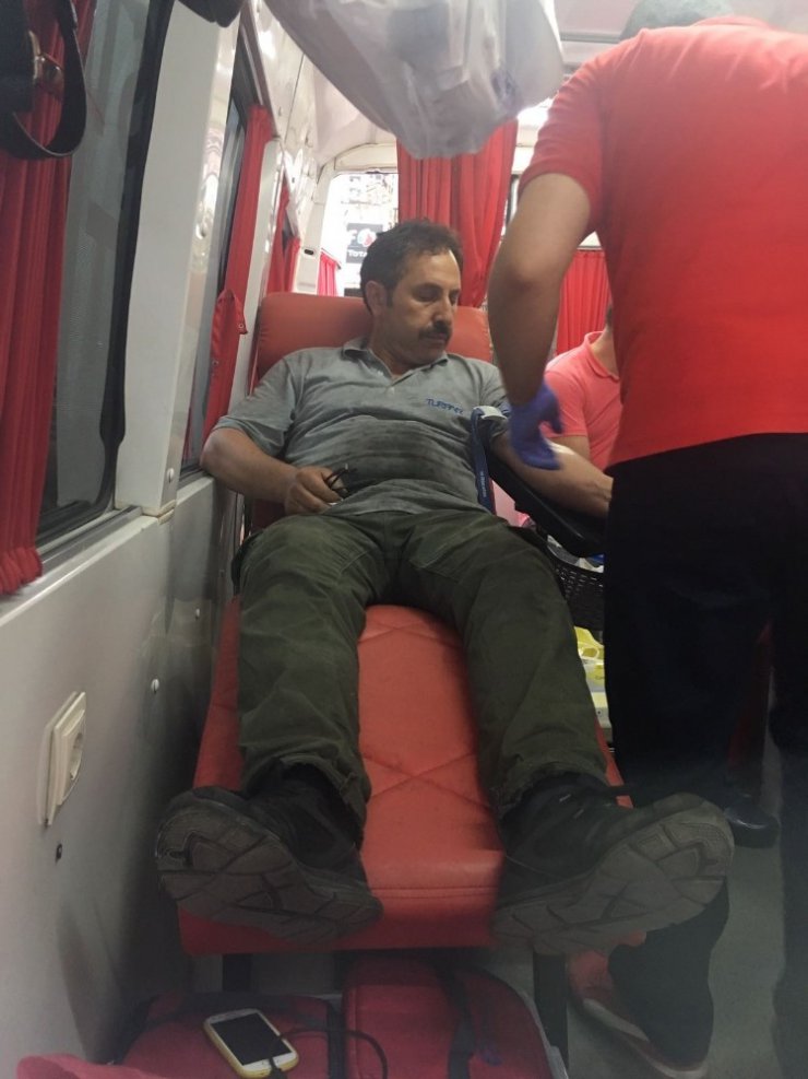 Trabzon sanayi esnafı kan bağışına destek verdi