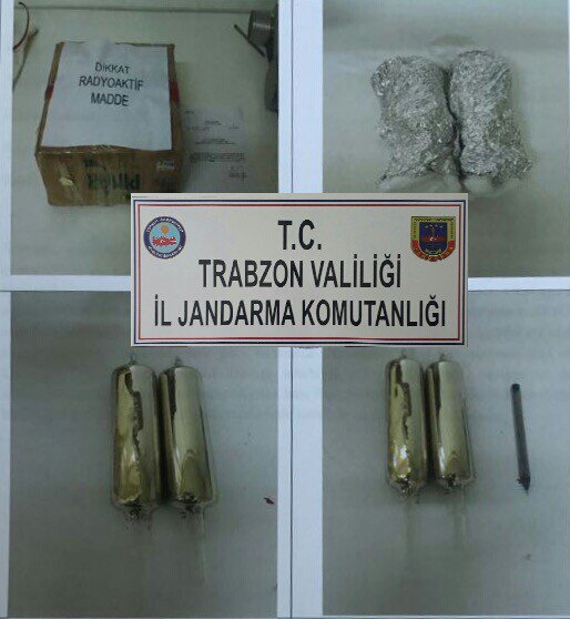 Trabzon’da kimyasal silahlarda kullanılan 600 gram sezyum maddesi yakalandı