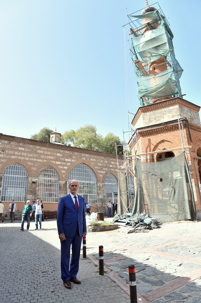 Şadırvanlı minare restore ediliyor