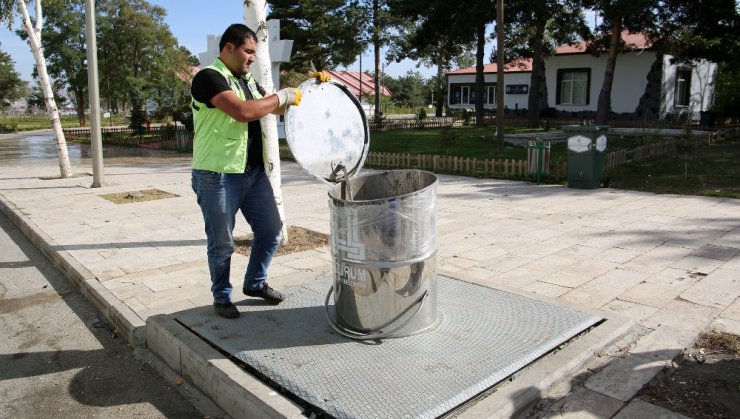 Büyükşehir’in yeraltı çöp konteynırları kışa hazır