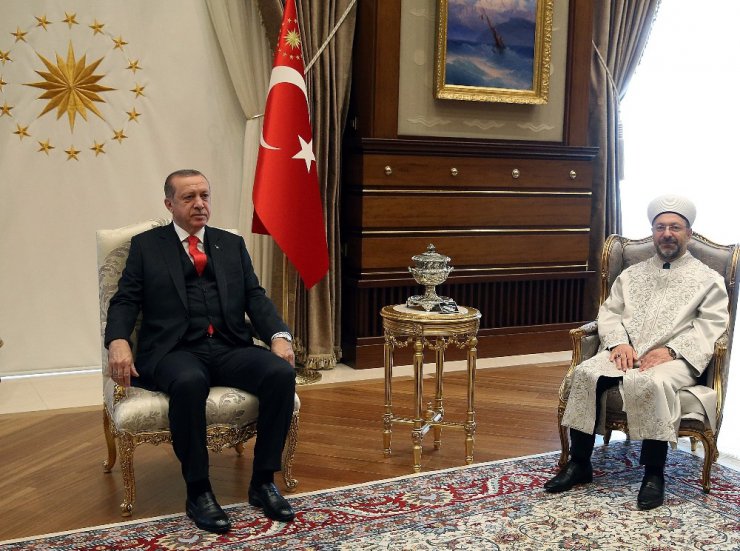 Cumhurbaşkanı Erdoğan, Diyanet İşleri Başkanını kabul etti